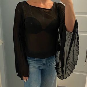 P Luca Milano Fan Sleeve Top